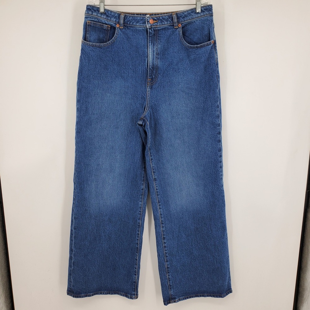 Pink Victoria's Secret Wide Leg‎ High Waisted Women's Denim Jeans Size 16